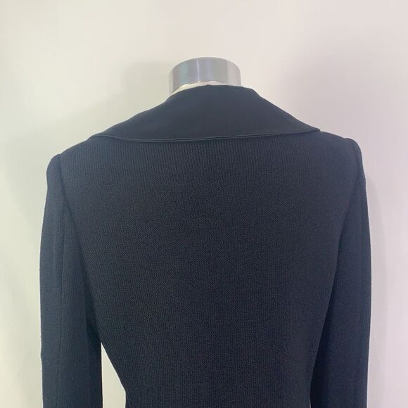 St. John VTG black with rhinestone closure knit jacket - Picture 7 of 10